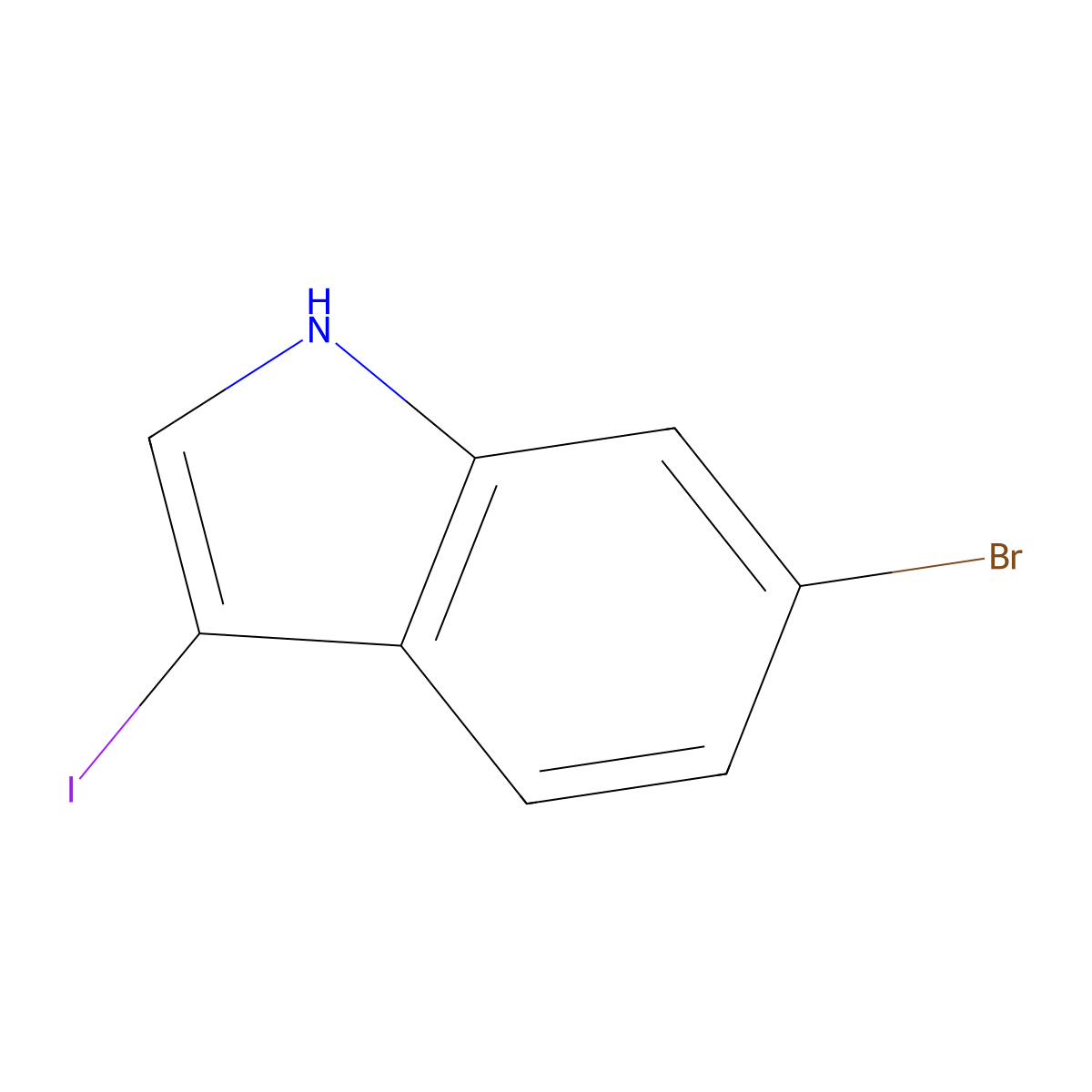 6-Bromo-3-iodo-1H-indole molecular structure, CAS 372077-73-1