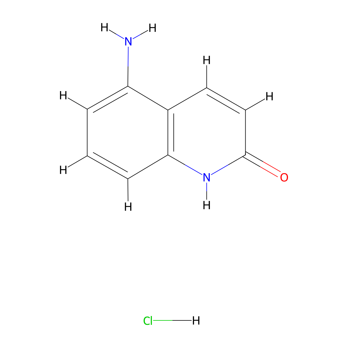 5-Aminoquinolin-2-ol hydrochloride molecular structure, CAS 372078-44-9