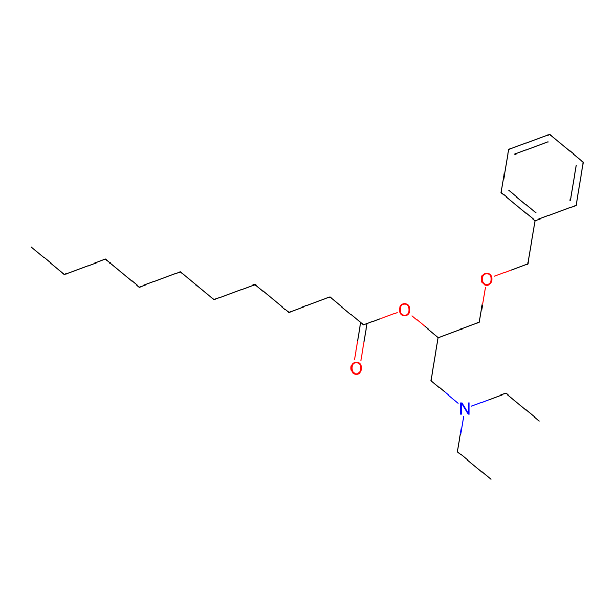 1-(Benzyloxy)-3-(diethylamino)propan-2-YL decanoate molecular structure, CAS 372082-04-7
