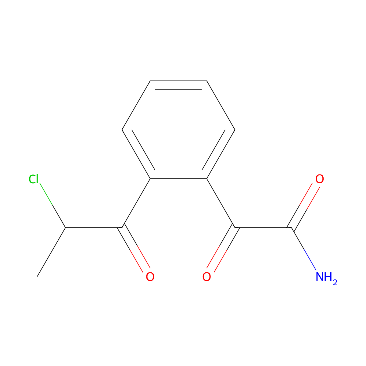 2-[2-(2-Chloropropanoyl)phenyl]-2-oxoacetamide molecular structure, CAS 372083-31-3