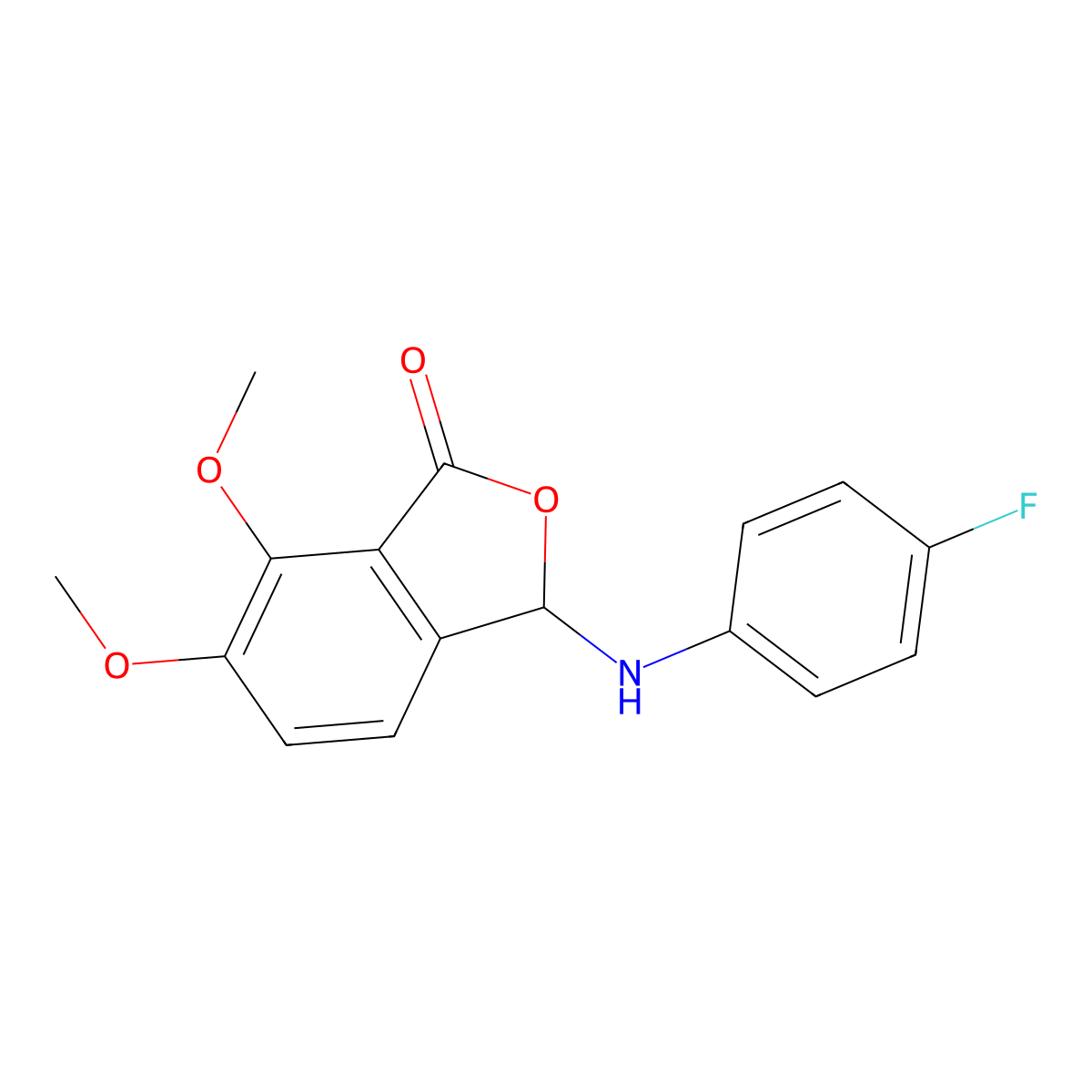 3-[(4-fluorophenyl)amino]-6,7-dimethoxy-2-benzofuran-1(3H)-one molecular structure, CAS 372083-81-3
