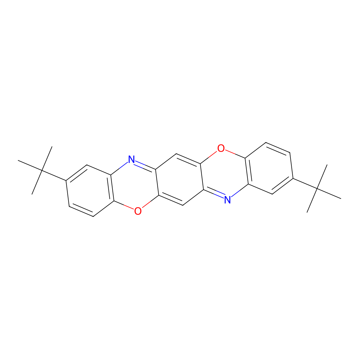 2,9-Ditert-butyl-[1,4]benzoxazino[2,3-b]phenoxazine molecular structure, CAS 372083-94-8