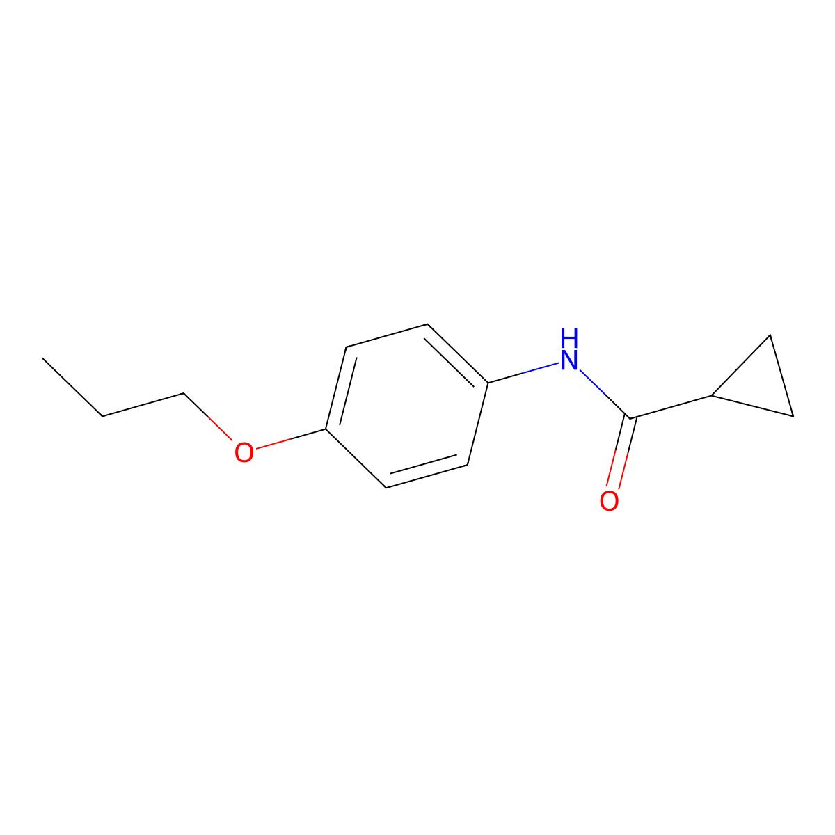 N-(4-propoxyphenyl)cyclopropanecarboxamide molecular structure, CAS 372085-22-8