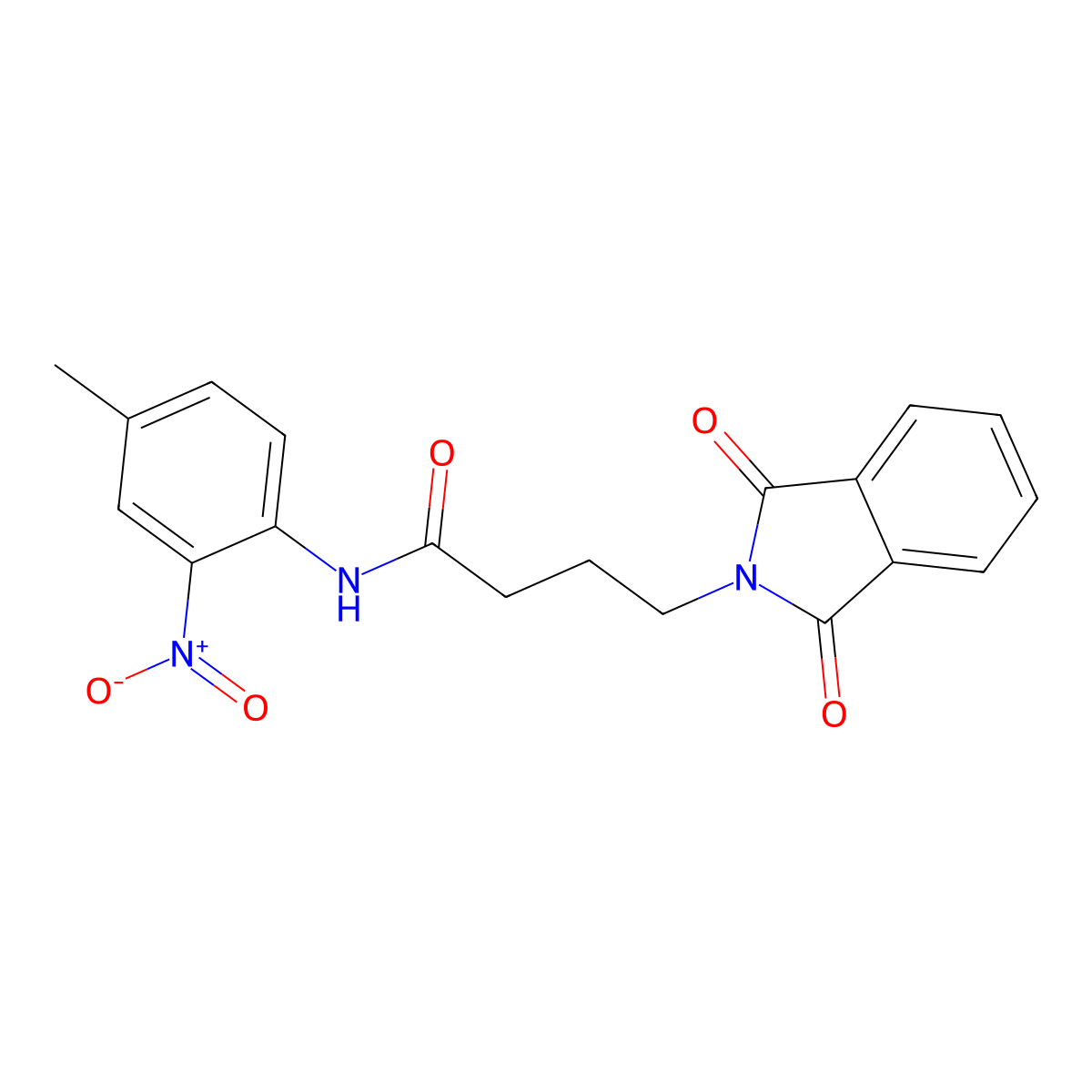 4-(1,3-dioxoisoindol-2-yl)-N-(4-methyl-2-nitrophenyl)butanamide molecular structure, CAS 372086-37-8