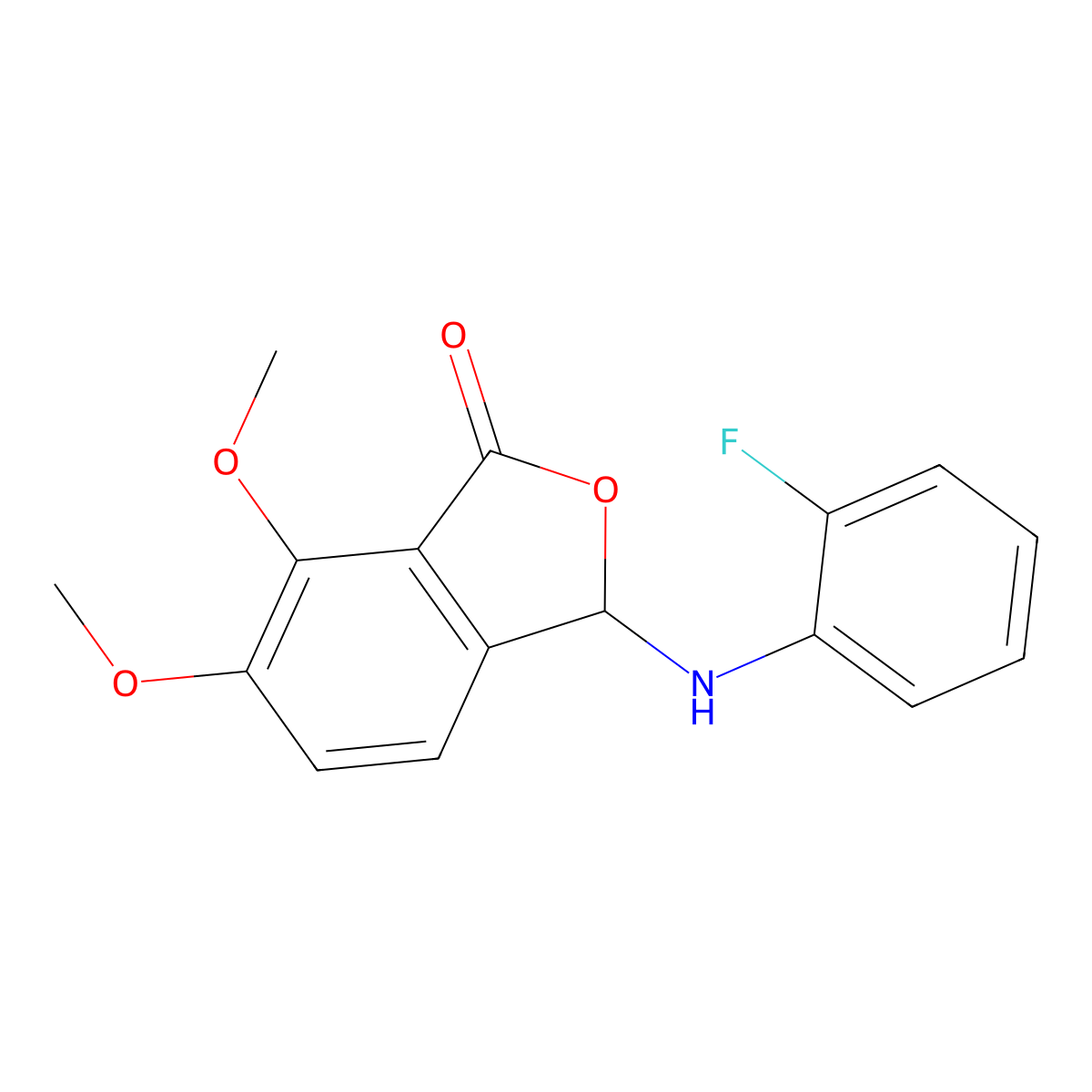 3-[(2-fluorophenyl)amino]-6,7-dimethoxy-2-benzofuran-1(3H)-one molecular structure, CAS 372089-54-8