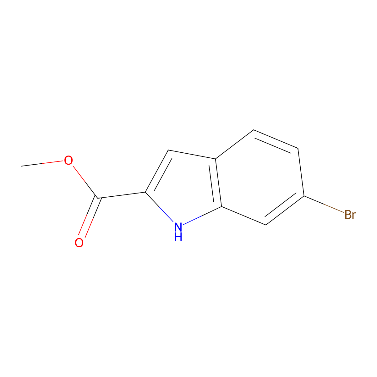 methyl 6-bromo-1H-indole-2-carboxylate molecular structure, CAS 372089-59-3