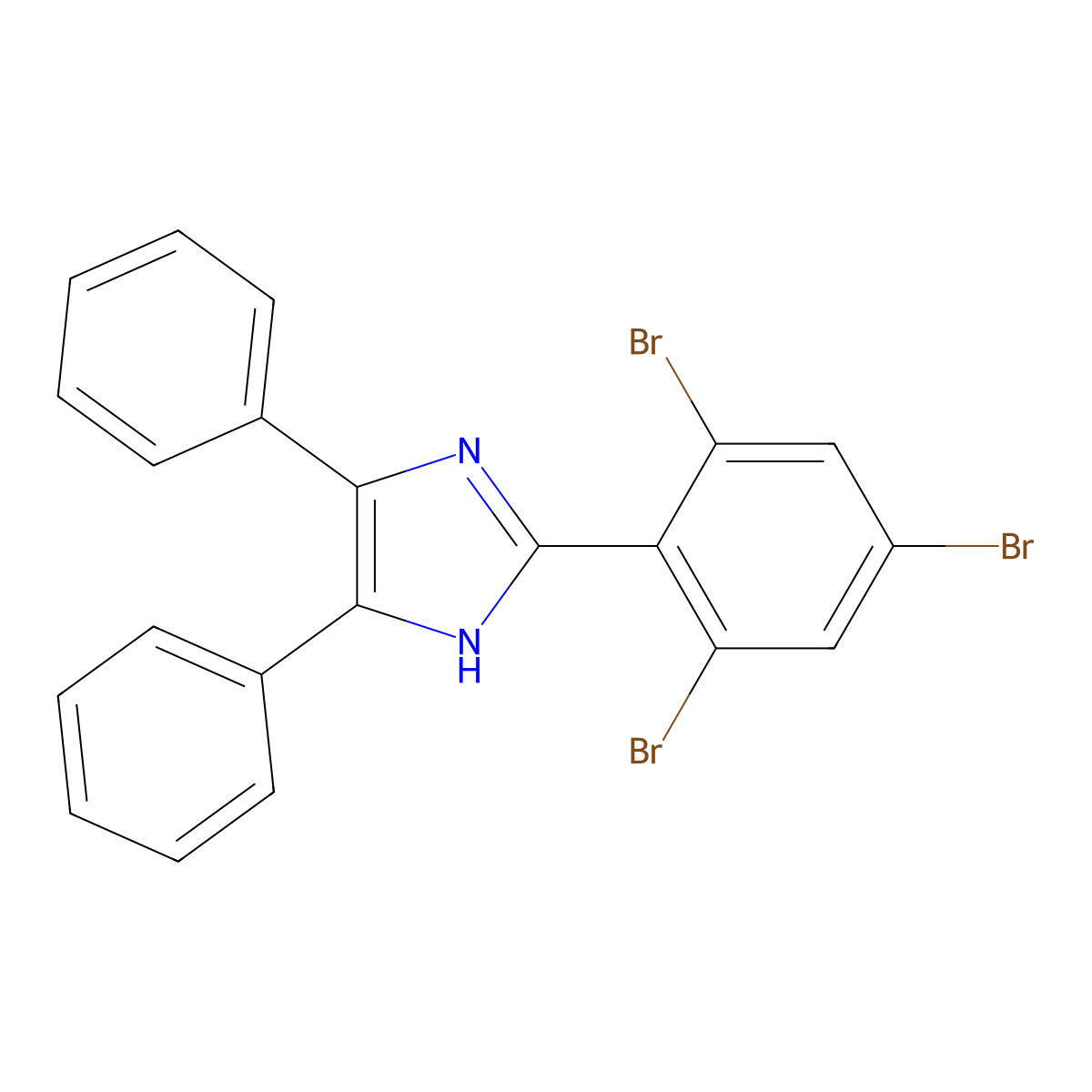 4,5-Diphenyl-2-(2,4,6-tribromophenyl)-1H-imidazole molecular structure, CAS 372090-71-6