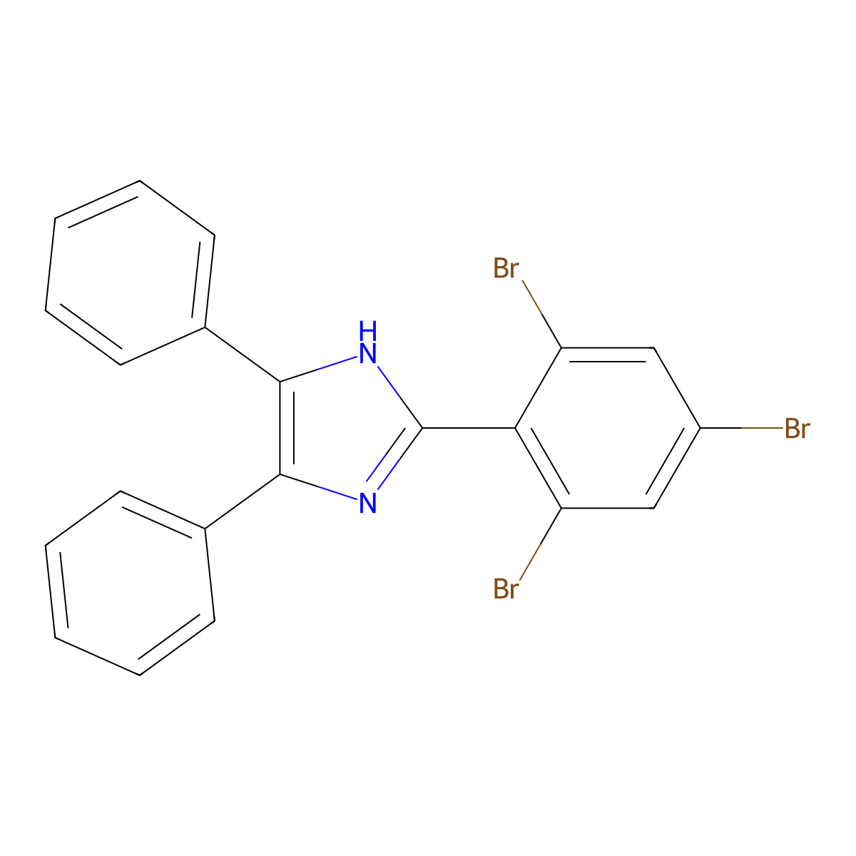 4,5-Diphenyl-2-(2,4,6-tribromophenyl)-1H-imidazole molecular structure, CAS 372090-71-6