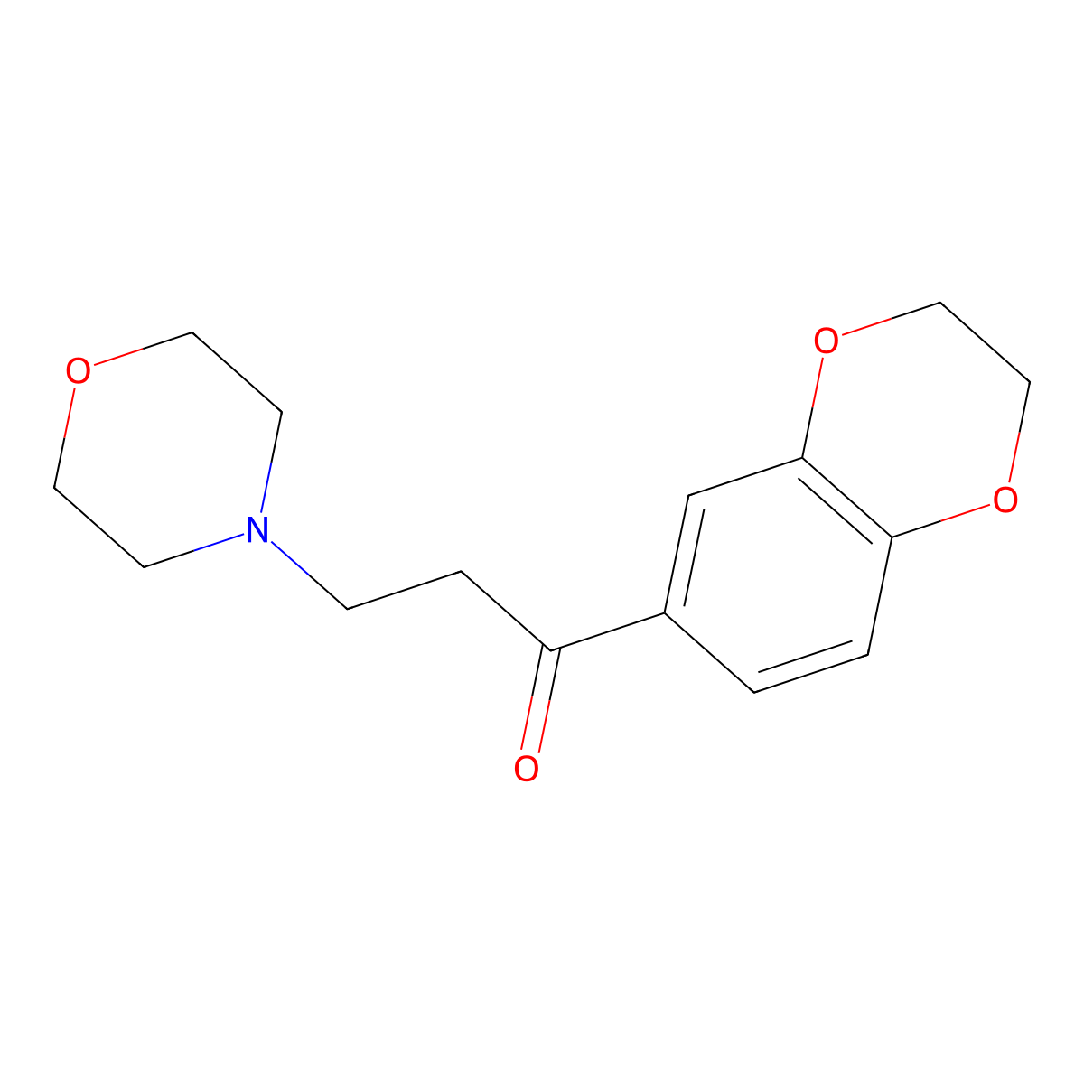 1-(2,3-Dihydro-1,4-benzodioxin-6-yl)-3-morpholin-4-ylpropan-1-one molecular structure, CAS 372091-26-4
