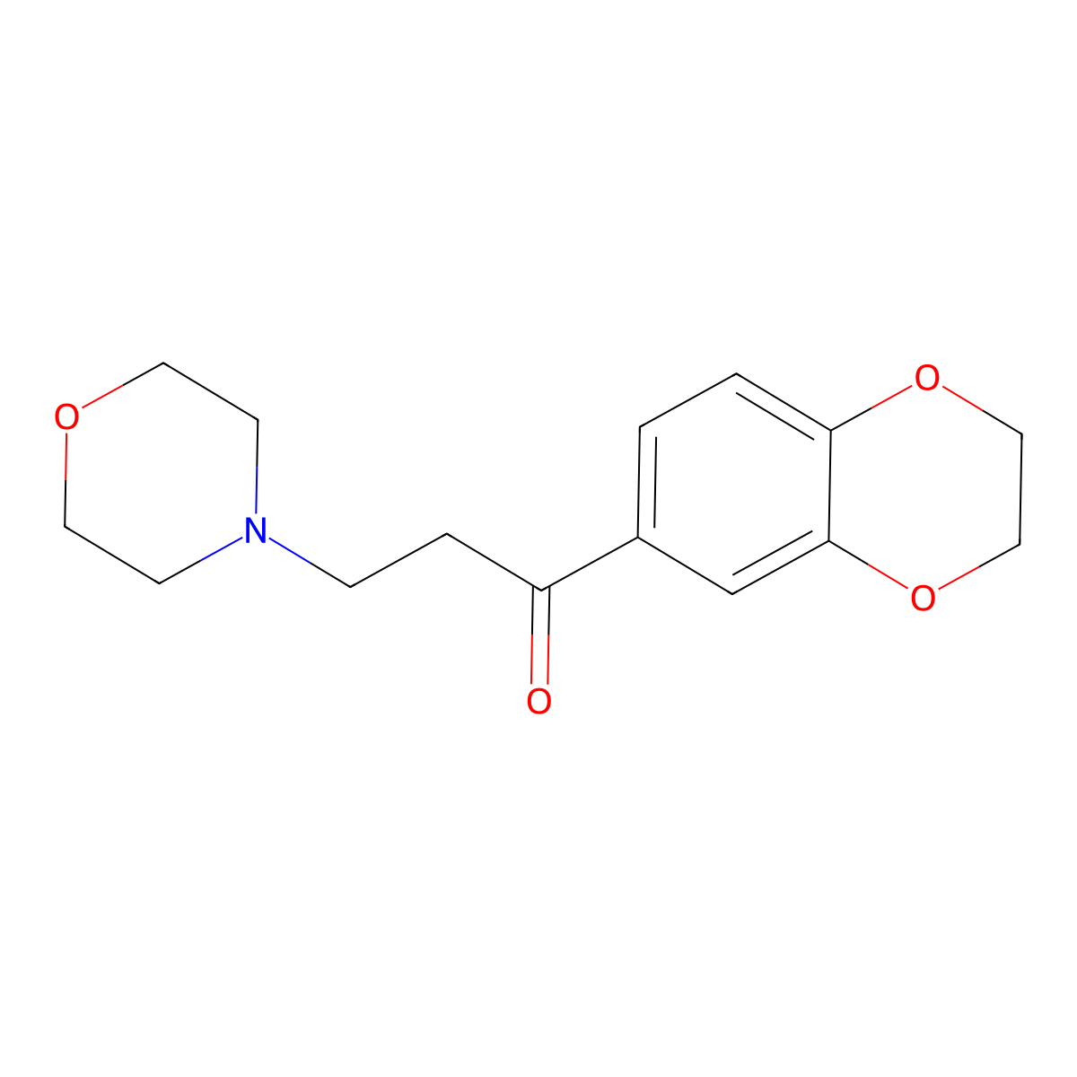 1-(2,3-Dihydro-1,4-benzodioxin-6-yl)-3-morpholin-4-ylpropan-1-one molecular structure, CAS 372091-26-4
