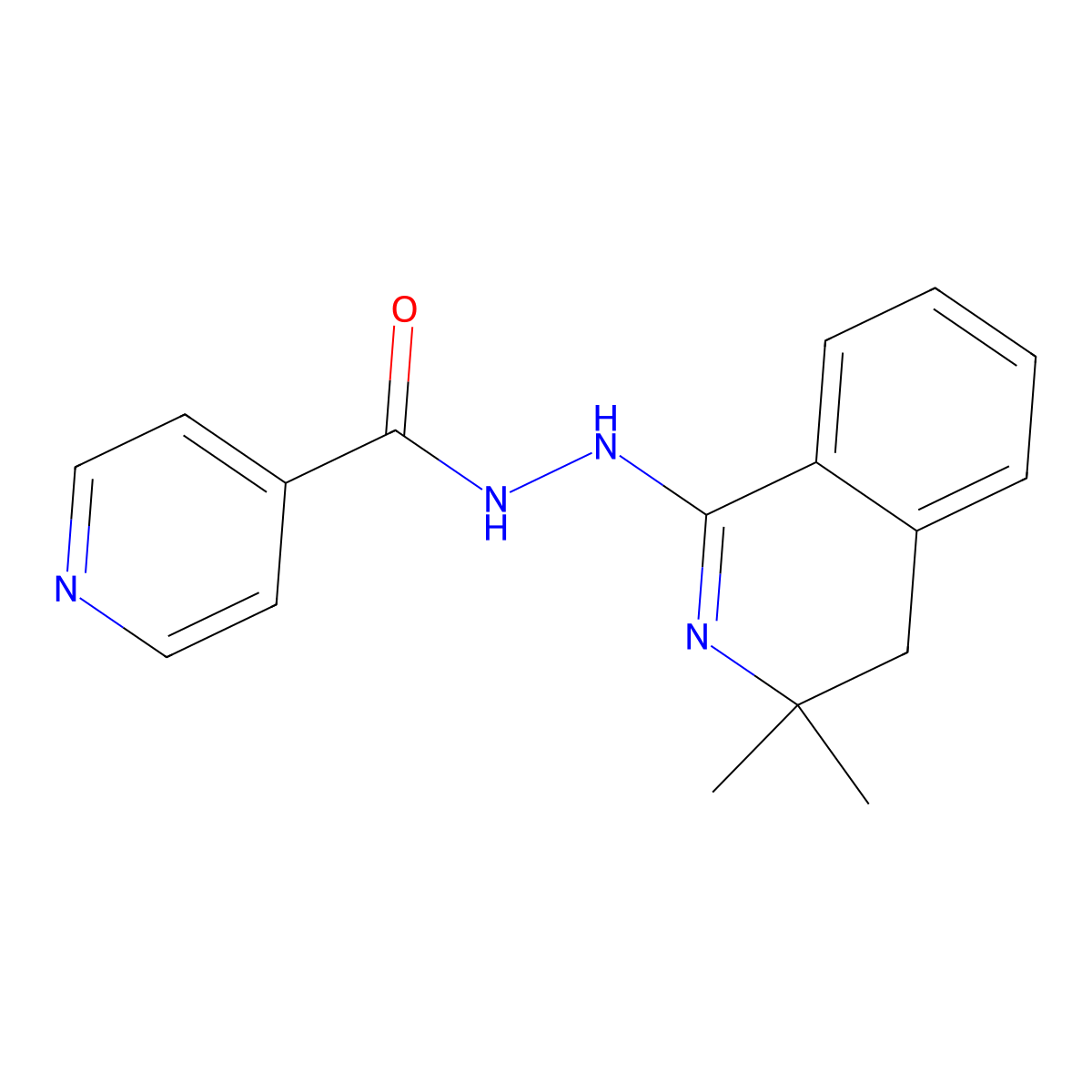 N'-(3,3-dimethyl-4H-isoquinolin-1-yl)pyridine-4-carbohydrazide molecular structure, CAS 372091-51-5