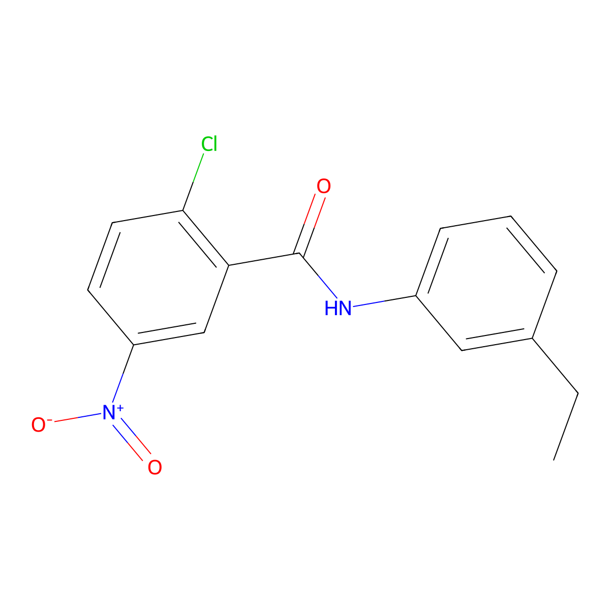 2-chloro-N-(3-ethylphenyl)-5-nitrobenzamide molecular structure, CAS 372093-36-2