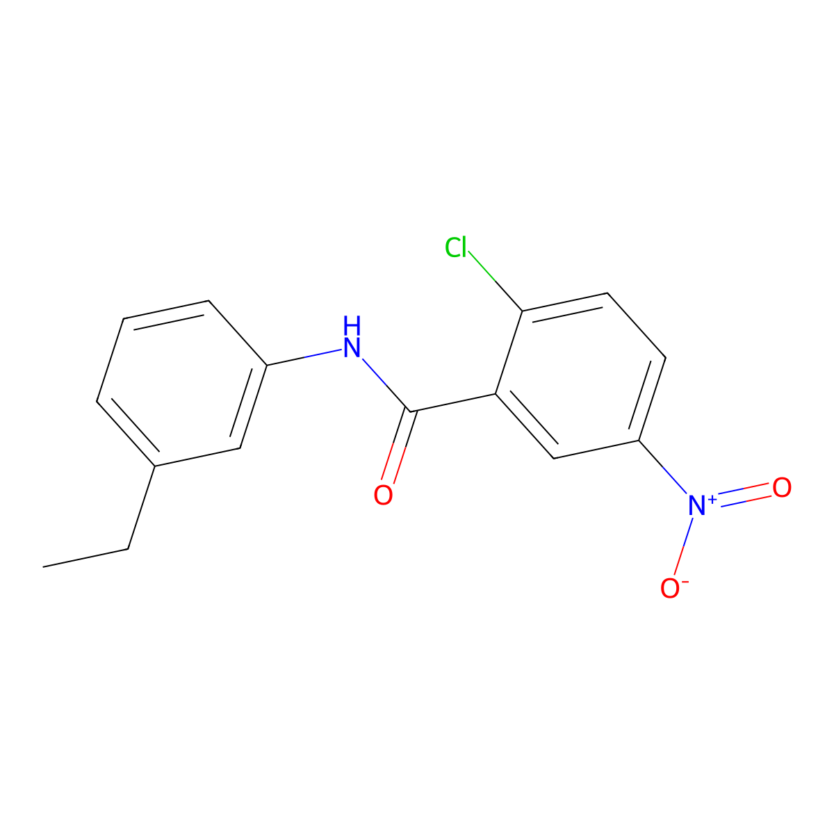 2-chloro-N-(3-ethylphenyl)-5-nitrobenzamide molecular structure, CAS 372093-36-2