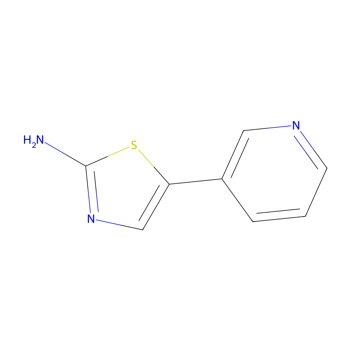 5-(Pyridin-3-yl)-1,3-thiazol-2-amine molecular structure, CAS 372096-52-1