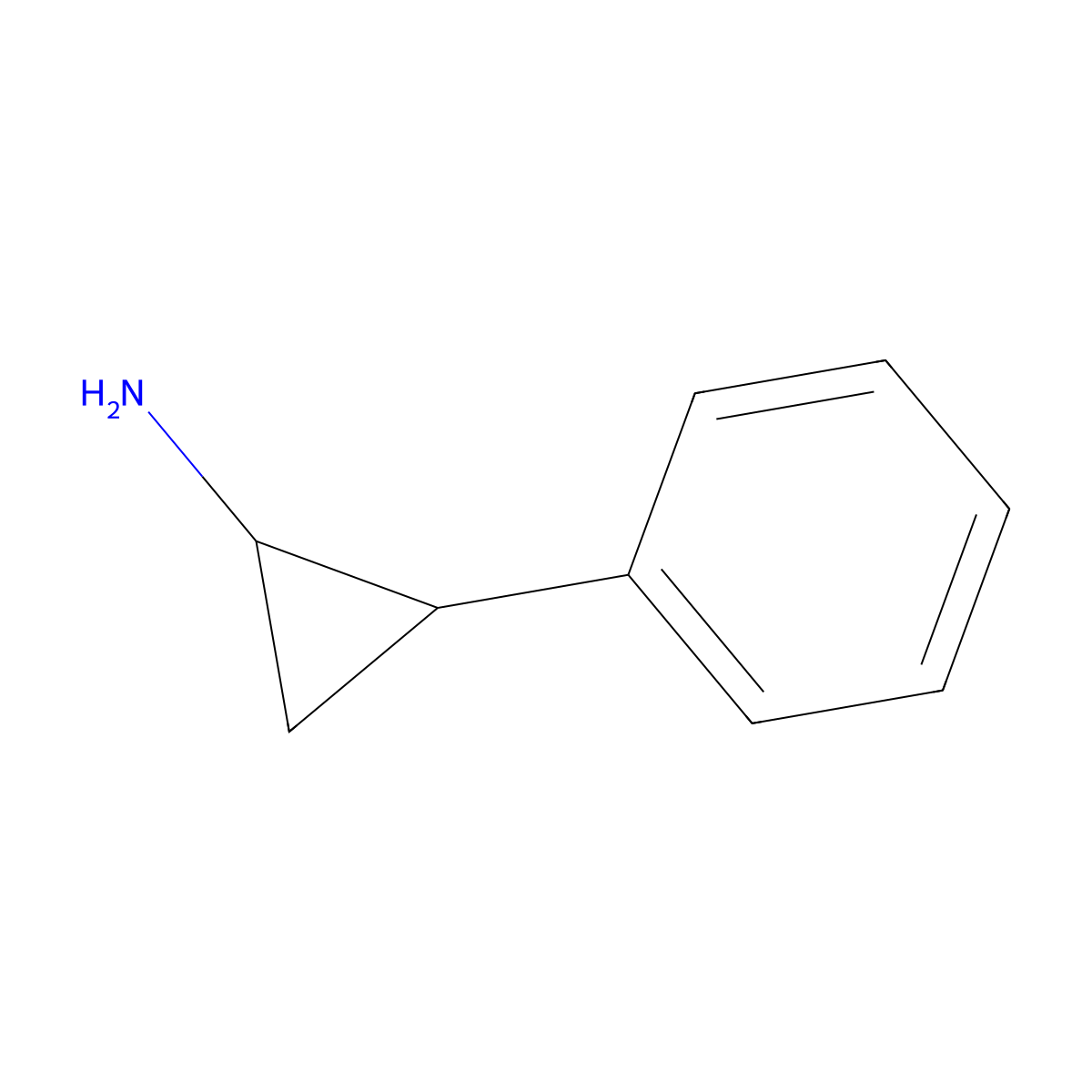 (+)-Tranylcypromine molecular structure, CAS 3721-28-6