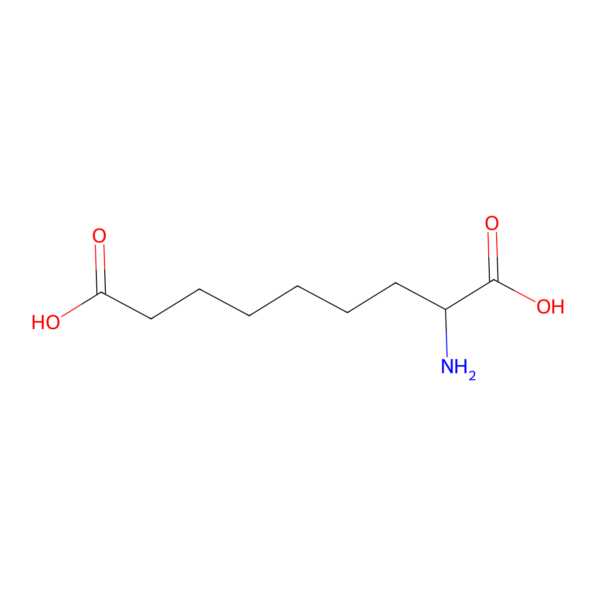 2-Aminononanedioic acid molecular structure, CAS 3721-87-7