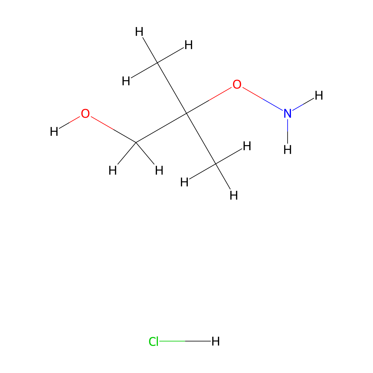 2-(Aminooxy)-2-methyl-1-propanol hydrochloride molecular structure, CAS 372105-52-7