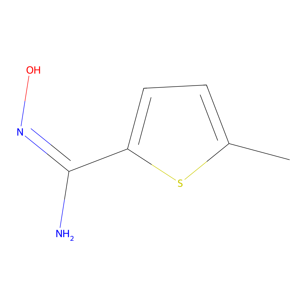 N'-hydroxy-5-methylthiophene-2-carboximidamide molecular structure, CAS 372106-90-6