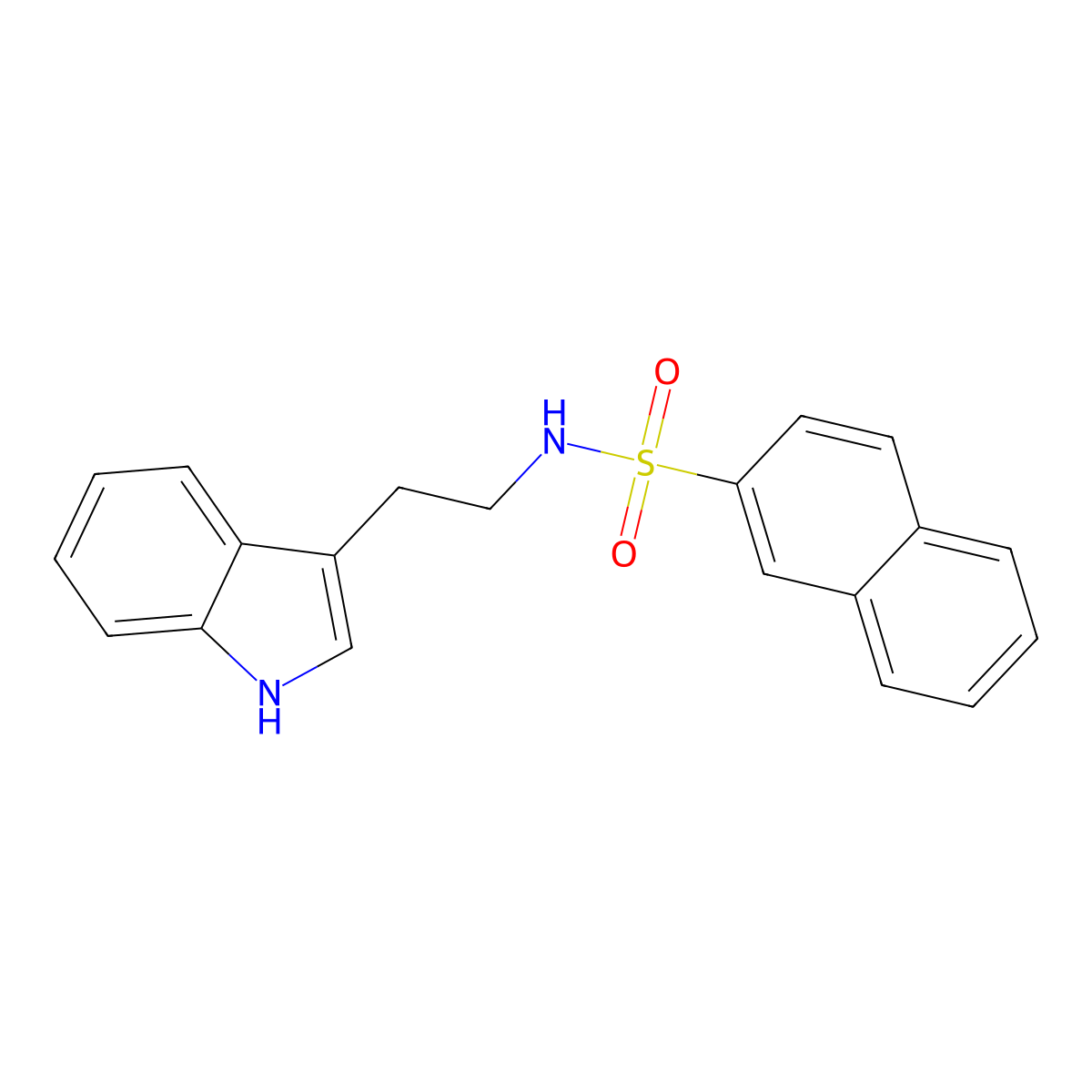 N-[2-(1H-indol-3-yl)ethyl]naphthalene-2-sulfonamide molecular structure, CAS 372109-24-5