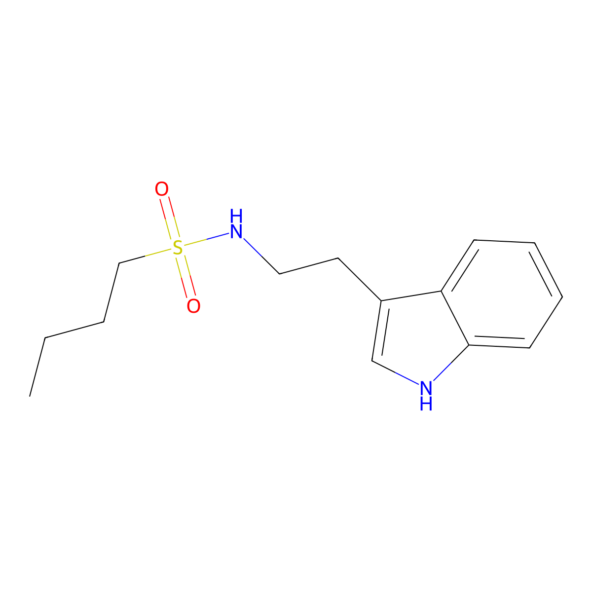 N-[2-(1H-indol-3-yl)ethyl]butane-1-sulfonamide molecular structure, CAS 372109-26-7