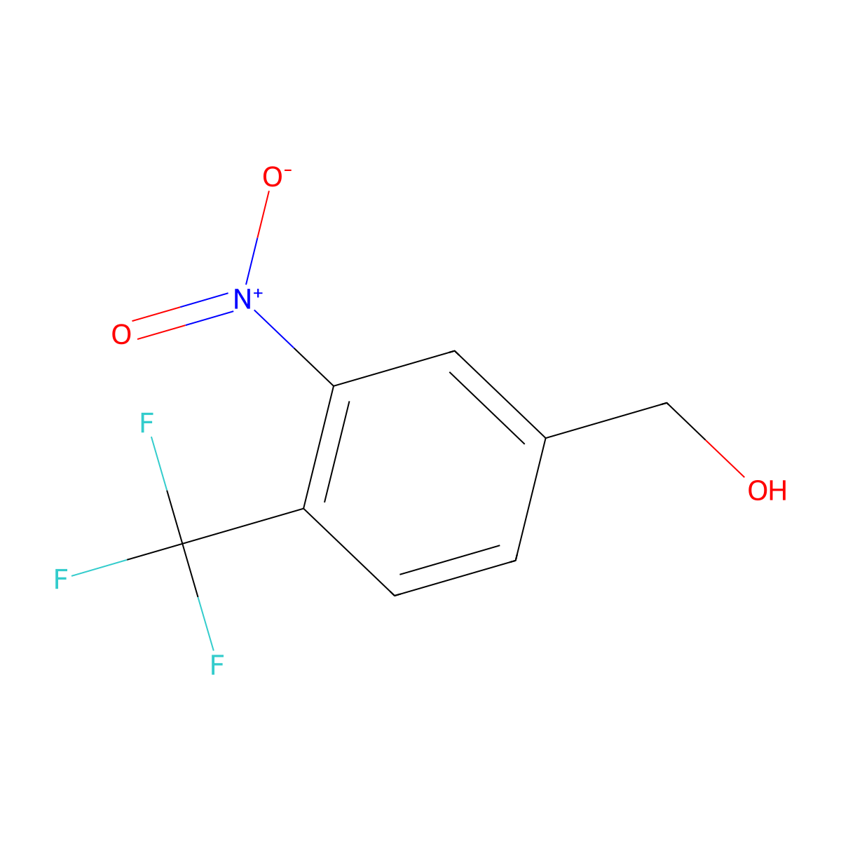 (3-Nitro-4-(trifluoromethyl)phenyl)methanol molecular structure, CAS 372119-86-3