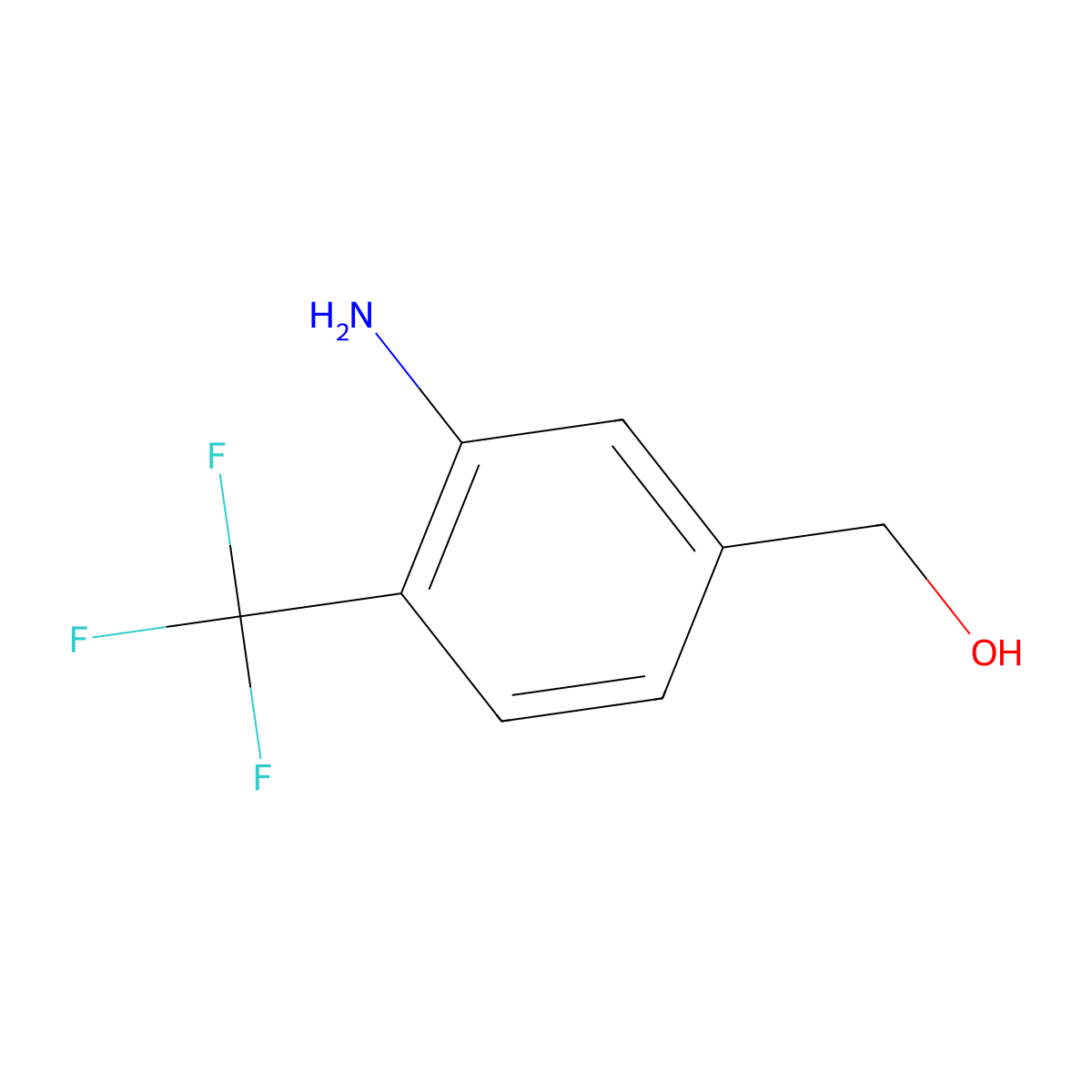 [3-Amino-4-(trifluoromethyl)phenyl]methanol molecular structure, CAS 372120-51-9