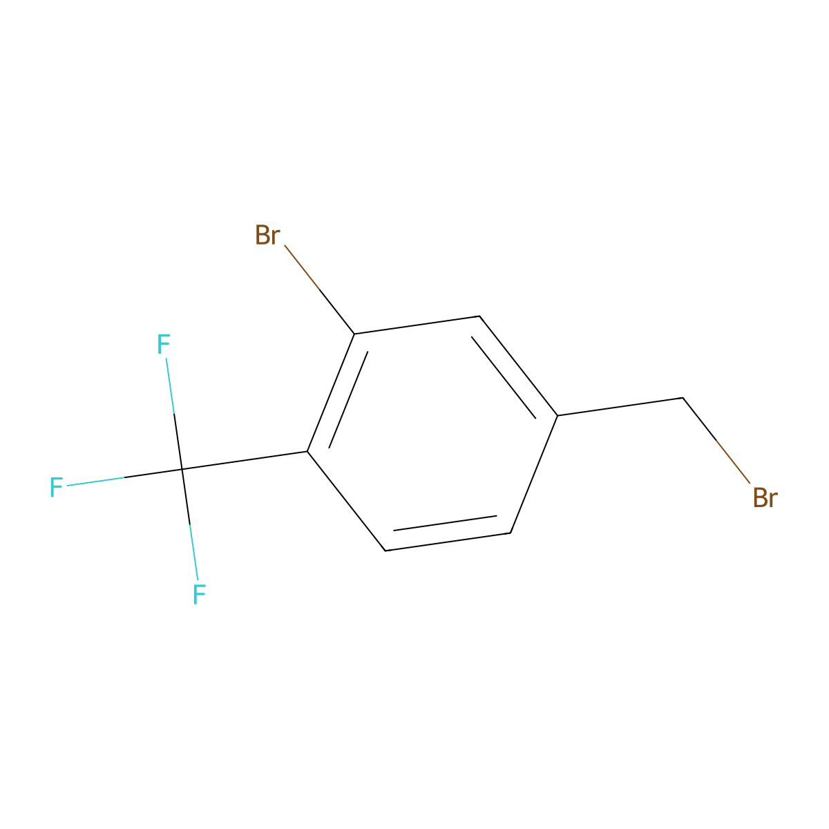 2-Bromo-4-(bromomethyl)-1-(trifluoromethyl)benzene molecular structure, CAS 372120-77-9