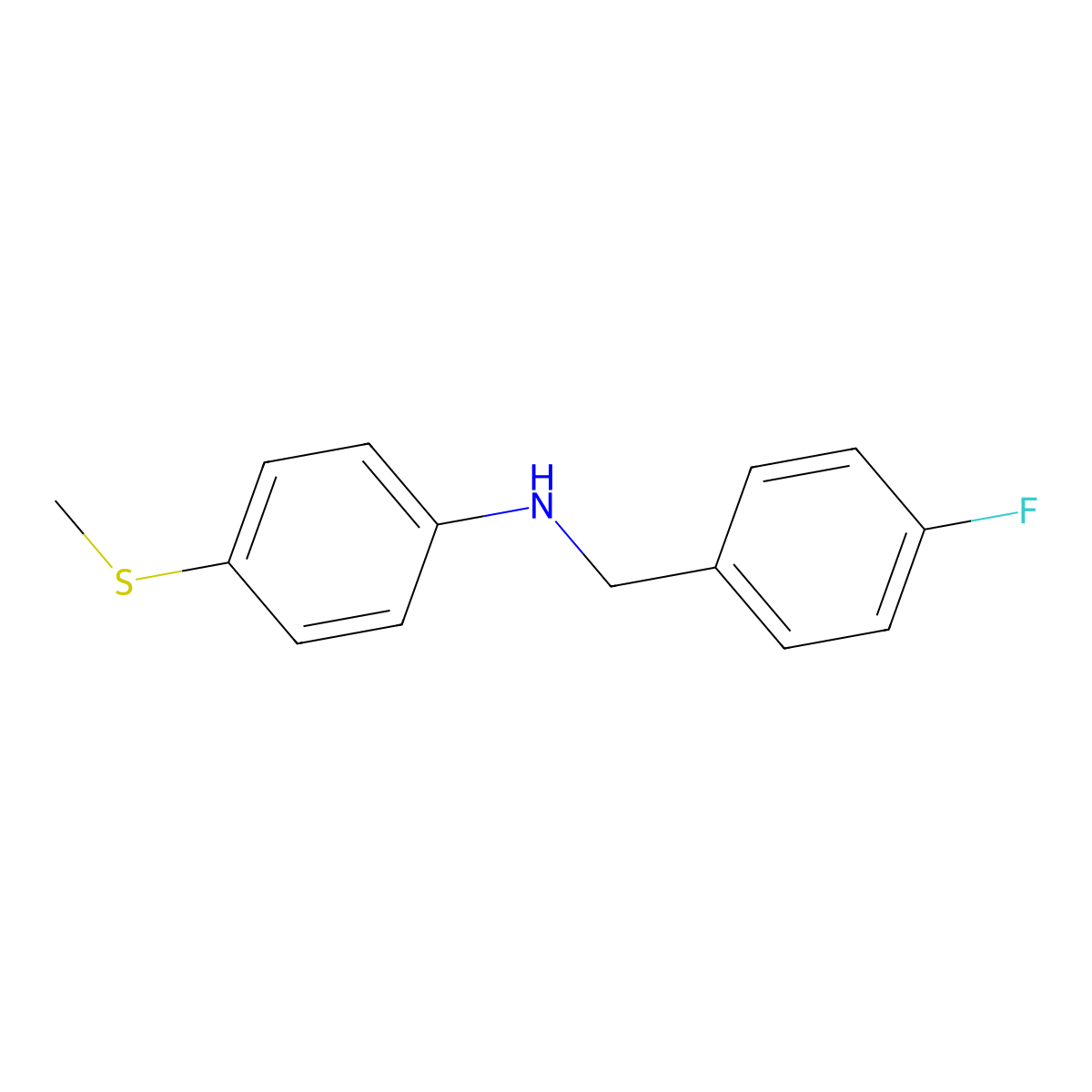 4-[(4-Fluorobenzyl)amino]thioanisole molecular structure, CAS 372121-70-5