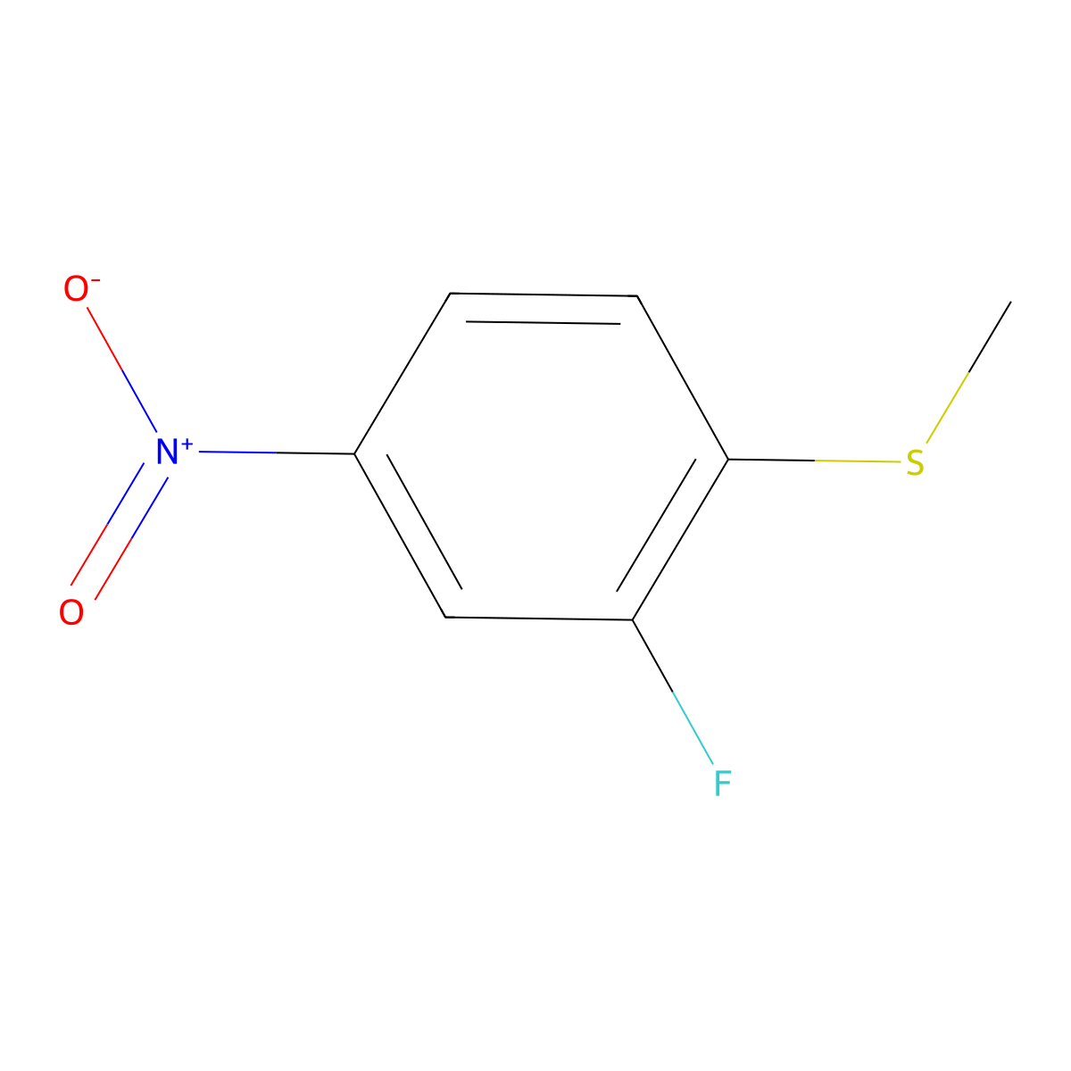 2-Fluoro-4-nitrothioanisole molecular structure, CAS 372121-91-0