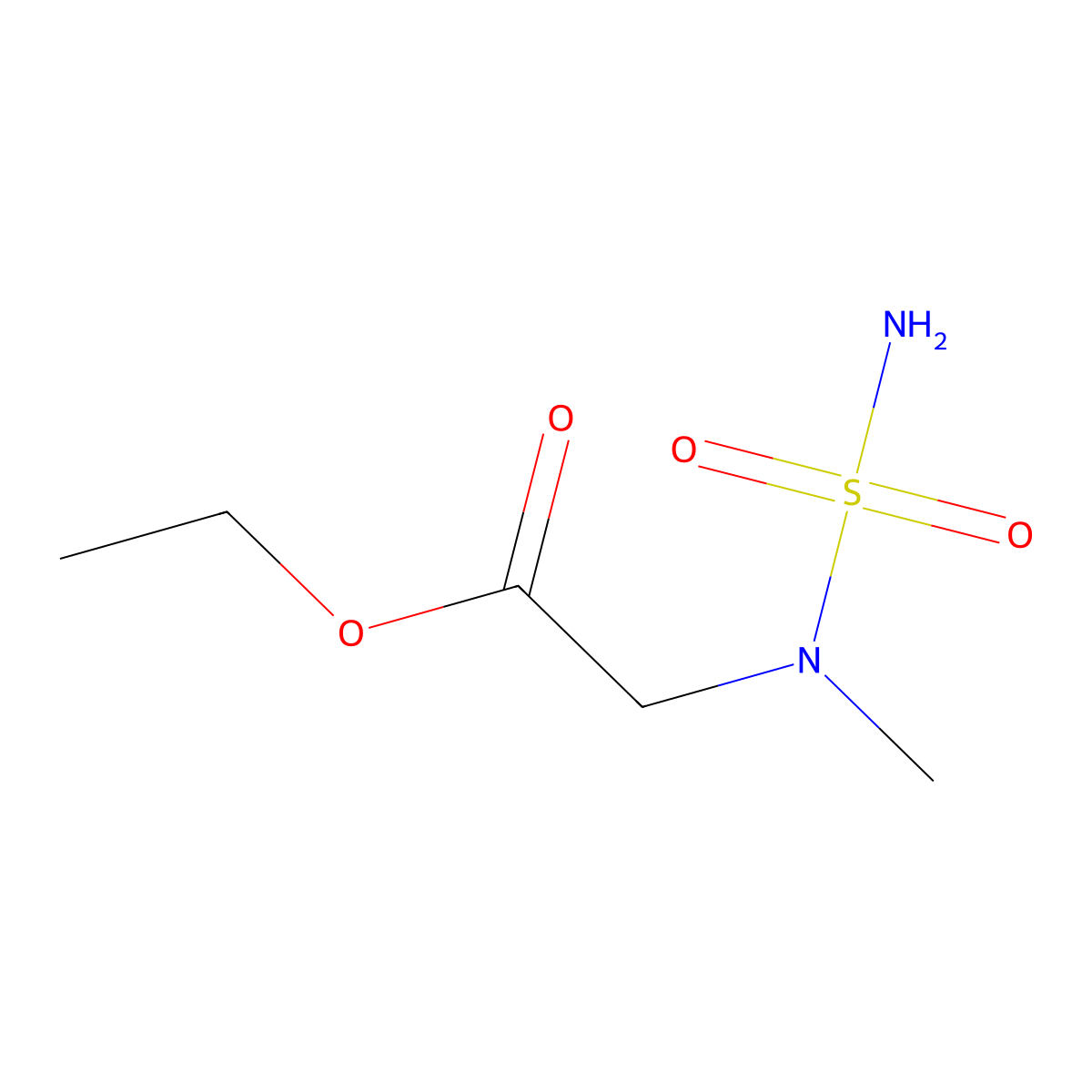 Ethyl 2-(methyl(sulfamoyl)amino)acetate molecular structure, CAS 372136-82-8