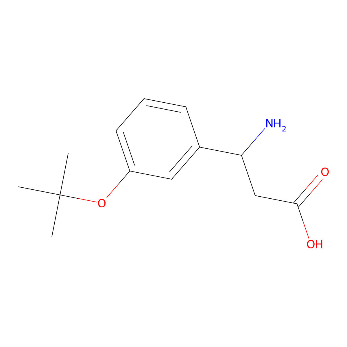 3-Amino-3-(3-tert-butoxyphenyl)propanoic acid molecular structure, CAS 372144-15-5