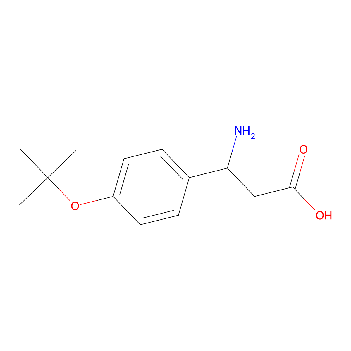 3-Amino-3-(4-tert-butoxy-phenyl)-propionic acid molecular structure, CAS 372144-19-9