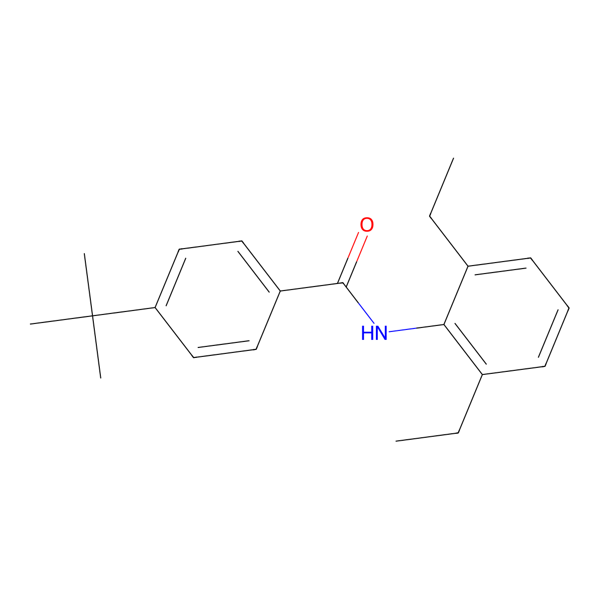 4-Tert-butyl-N-(2,6-diethylphenyl)benzamide molecular structure, CAS 372146-35-5