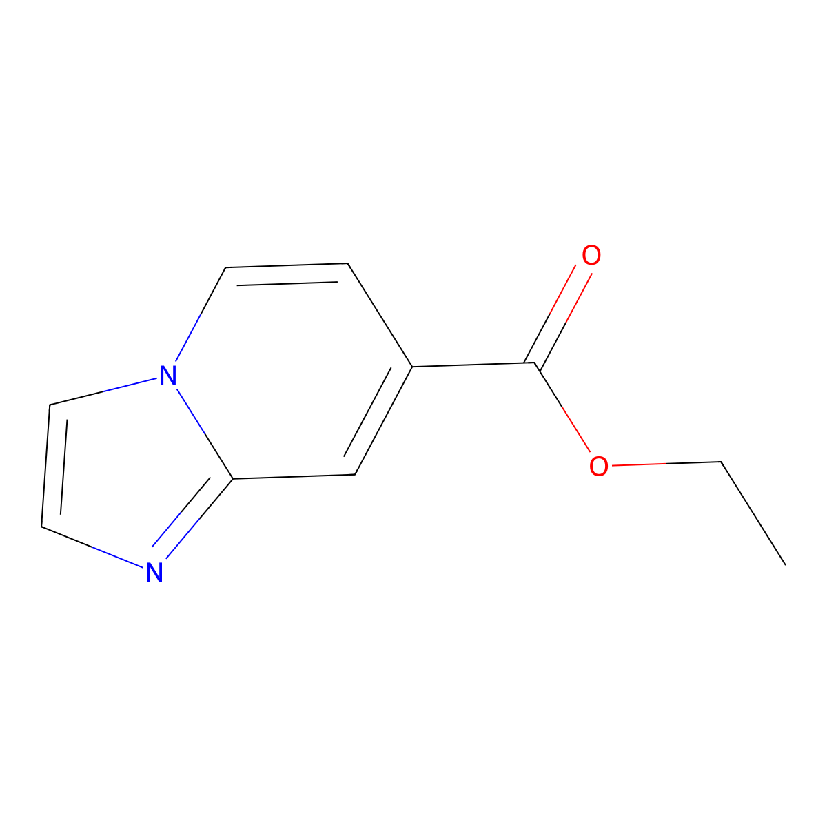 Ethyl imidazo(1,2-a)pyridine-7-carboxylate molecular structure, CAS 372147-49-4