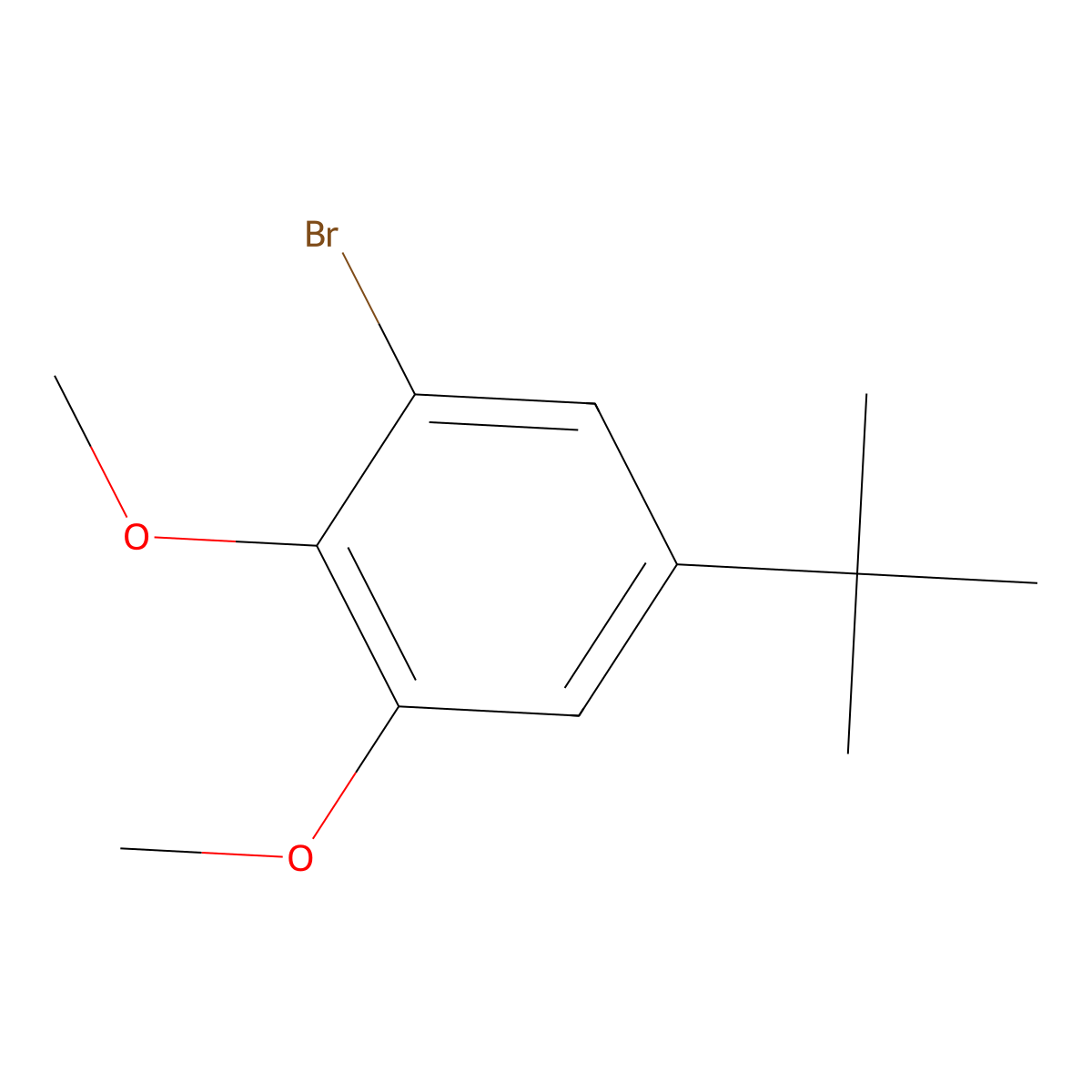 1-Bromo-5-tert-butyl-2,3-dimethoxybenzene molecular structure, CAS 372157-06-7