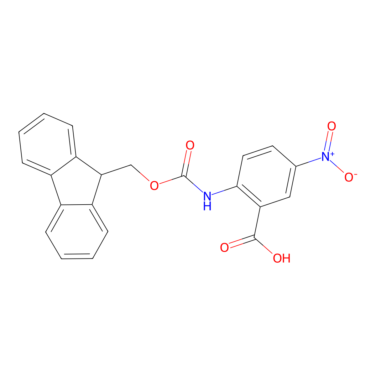 2-({[(9H-fluoren-9-yl)methoxy]carbonyl}amino)-5-nitrobenzoic acid molecular structure, CAS 372159-73-4