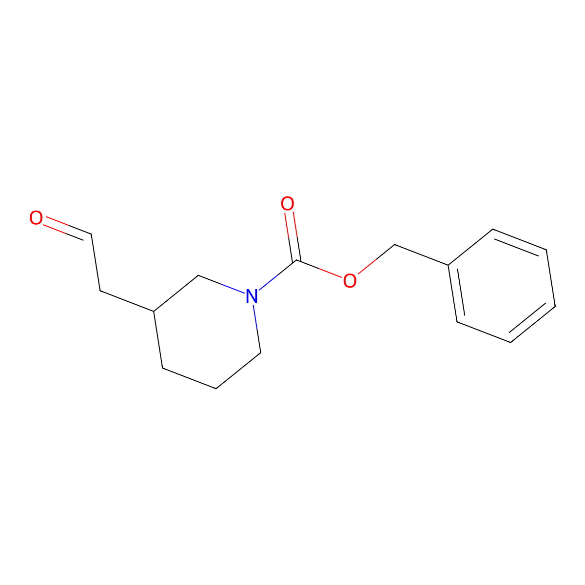 Benzyl 3-(2-oxoethyl)piperidine-1-carboxylate molecular structure, CAS 372159-77-8