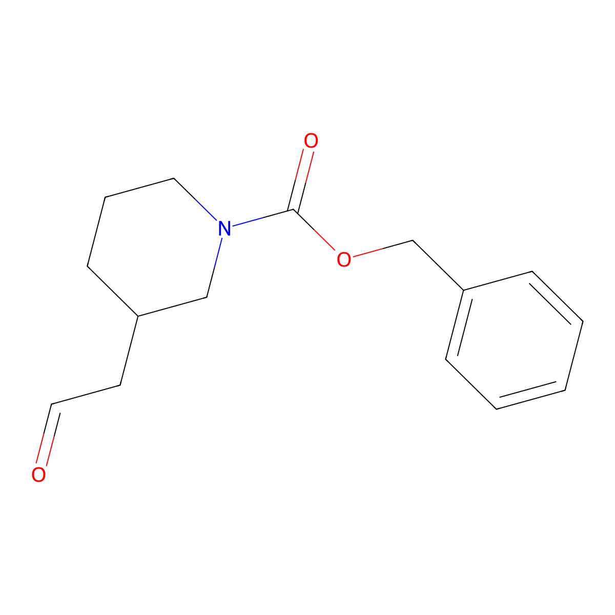 Benzyl 3-(2-oxoethyl)piperidine-1-carboxylate molecular structure, CAS 372159-77-8