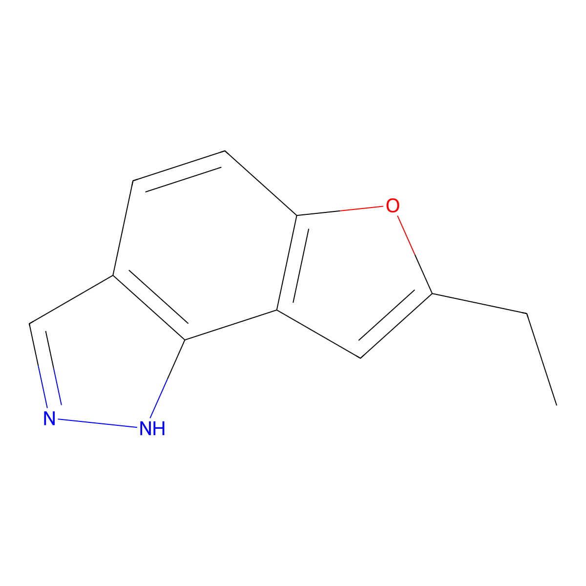 7-ethyl-1H-furo[2,3-g]indazole molecular structure, CAS 372163-83-2