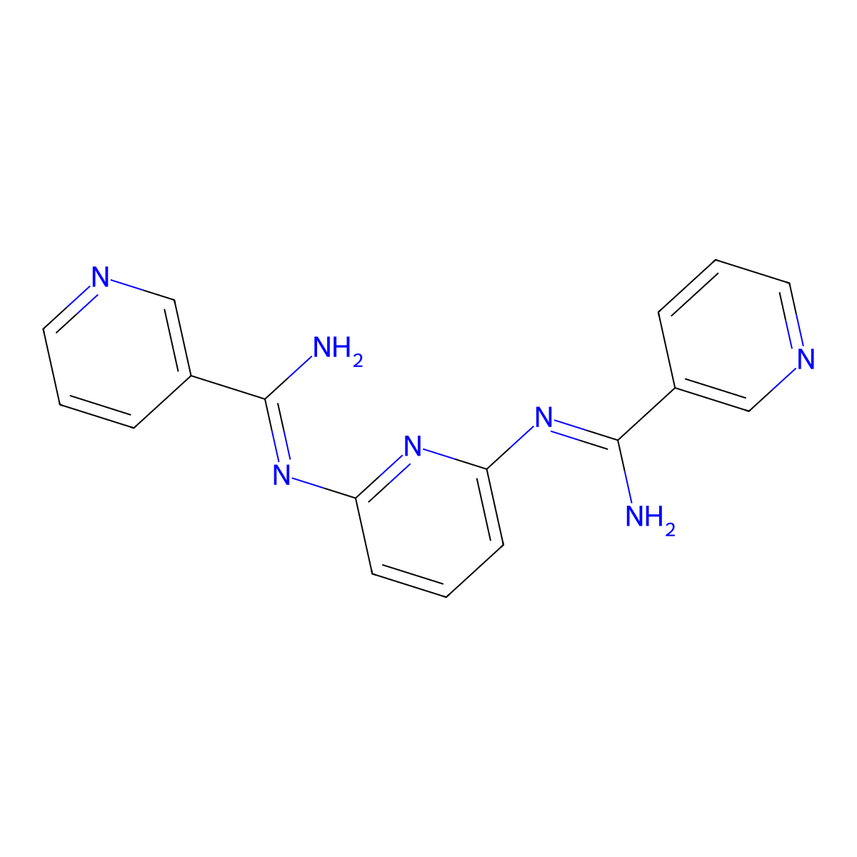 N,N''-(pyridine-2,6-diyl)dinicotinimidamide molecular structure, CAS 372171-90-9