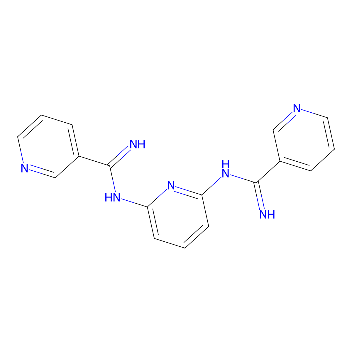 N,N''-(pyridine-2,6-diyl)dinicotinimidamide molecular structure, CAS 372171-90-9