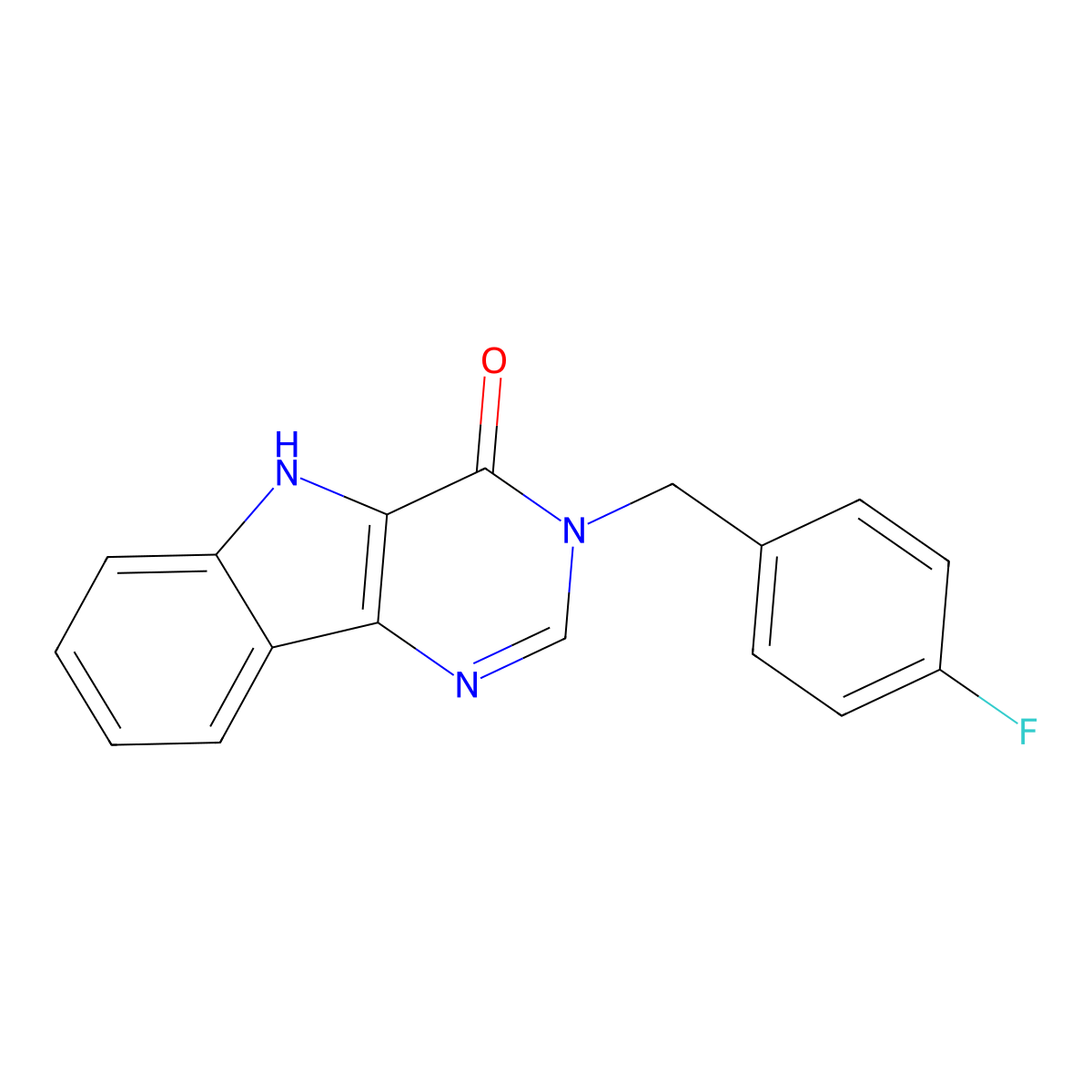3-[(4-fluorophenyl)methyl]-3H,4H,5H-pyrimido[5,4-b]indol-4-one molecular structure, CAS 372172-28-6