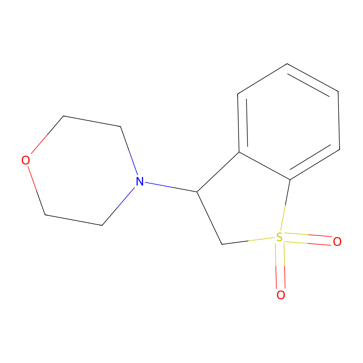 4-(1,1-Dioxido-2,3-dihydro-1-benzothien-3-yl)morpholine molecular structure, CAS 372172-90-2