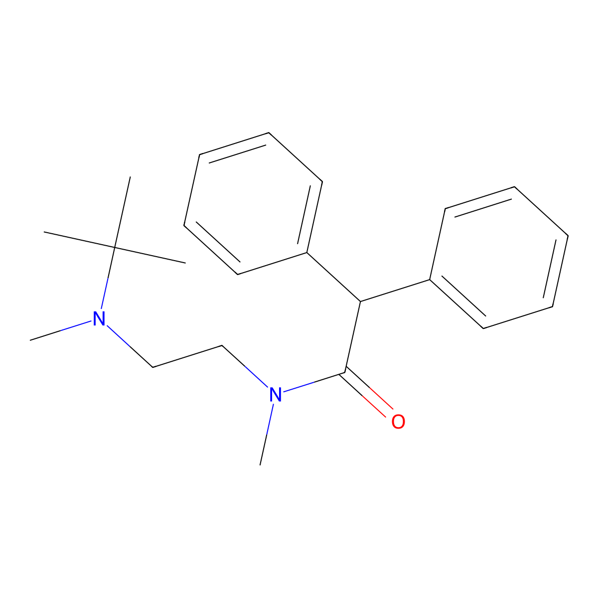 N-[2-[tert-butyl(methyl)amino]ethyl]-N-methyl-2,2-diphenylacetamide molecular structure, CAS 372173-18-7