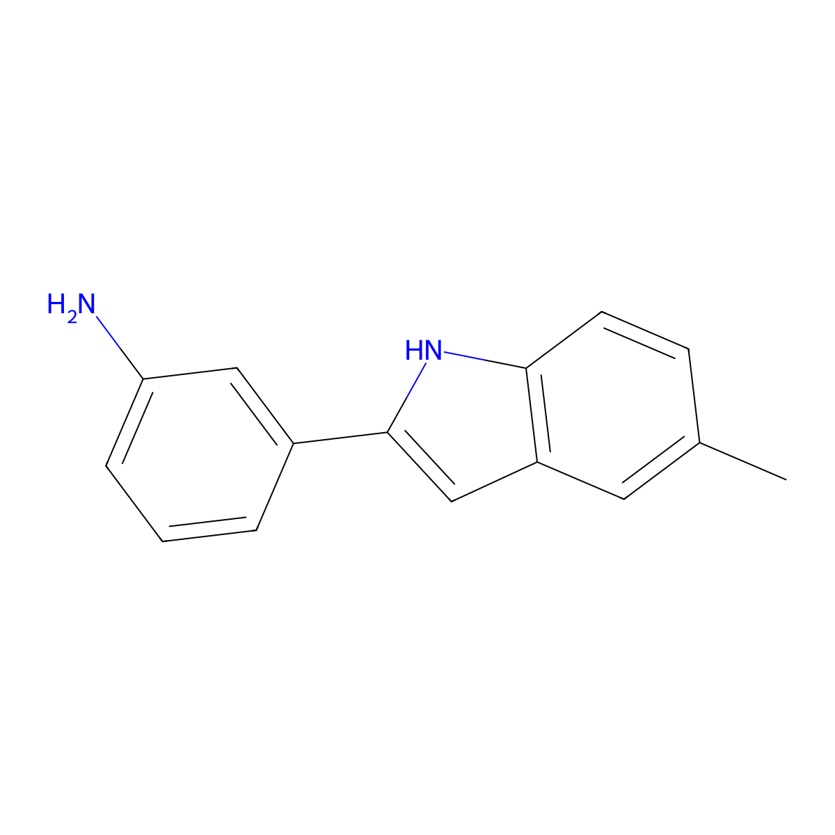 3-(5-methyl-1H-indol-2-yl)aniline molecular structure, CAS 372175-99-0