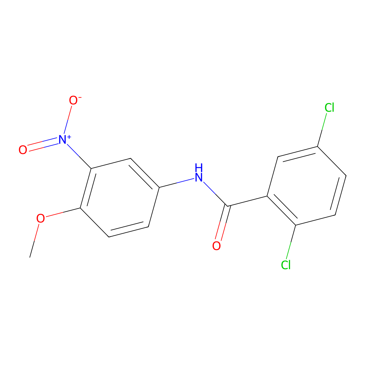 2,5-dichloro-N-(4-methoxy-3-nitrophenyl)benzamide molecular structure, CAS 372176-09-5