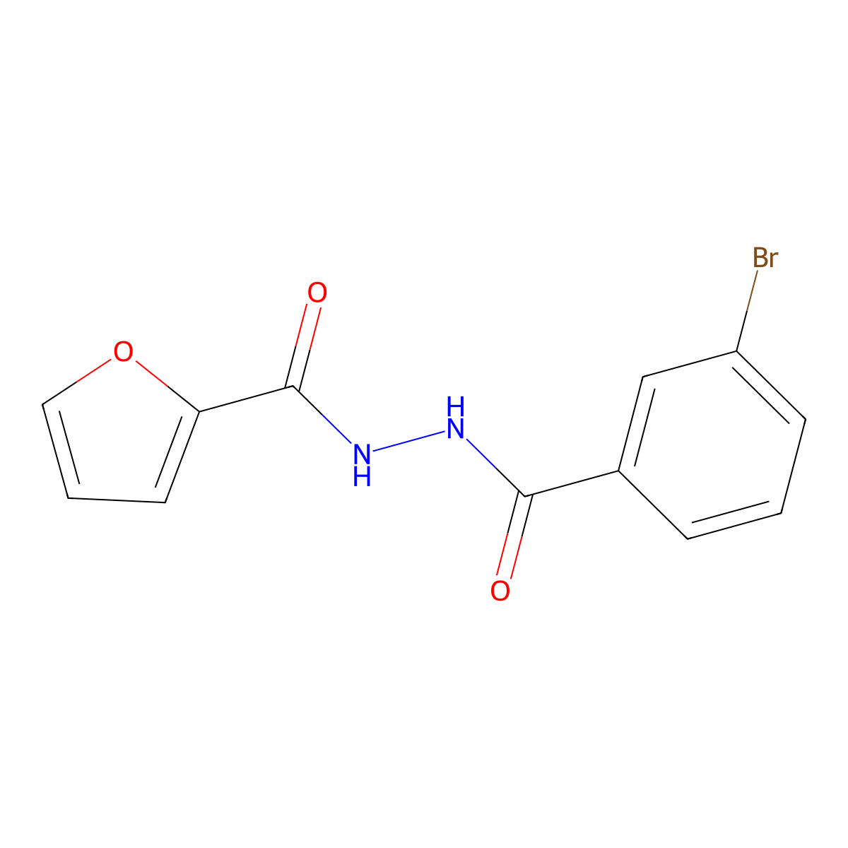N'-(3-bromobenzoyl)furan-2-carbohydrazide molecular structure, CAS 372179-83-4