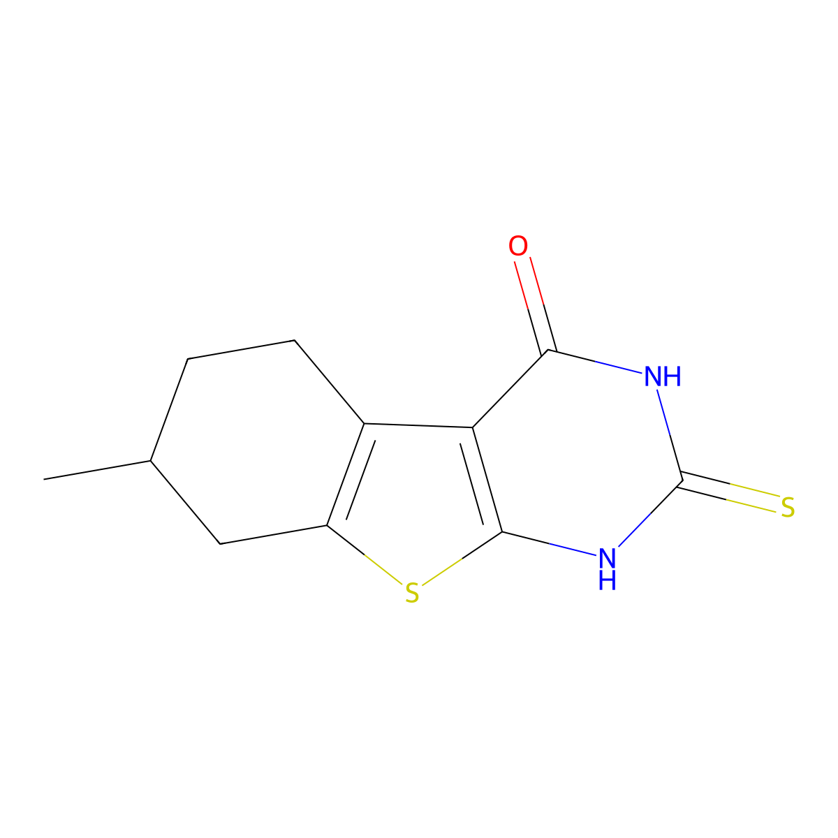 11-Methyl-5-sulfanyl-8-thia-4,6-diazatricyclo[7.4.0.0,2,7]trideca-1(9),2(7),5-trien-3-one molecular structure, CAS 372180-34-2