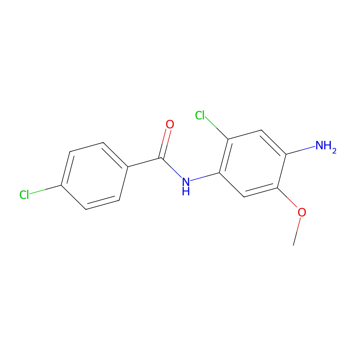 N-(4-amino-2-chloro-5-methoxyphenyl)-4-chlorobenzamide molecular structure, CAS 372180-95-5