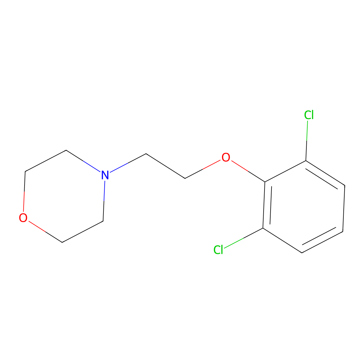 4-(2-(2,6-Dichlorophenoxy)ethyl)morpholine molecular structure, CAS 372183-73-8